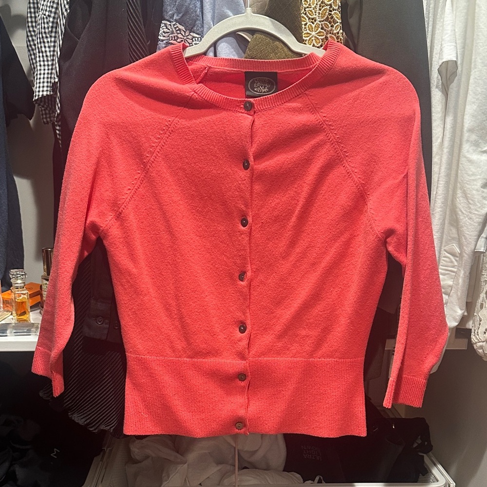 Laura Ashley Vibrant Coral Cardigan